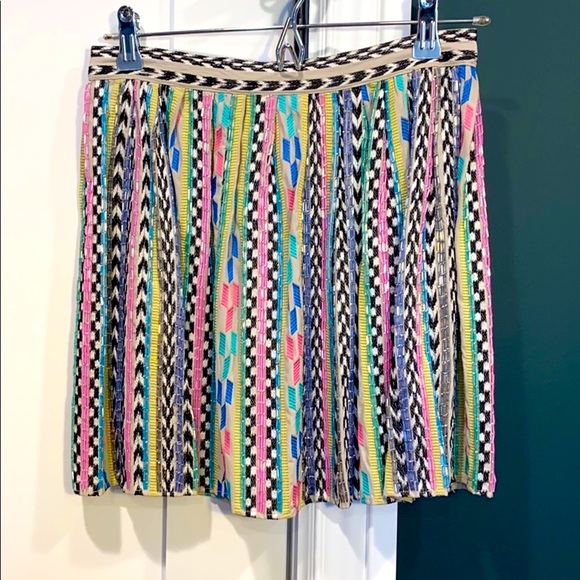 Parker Beaded silk mini skirt